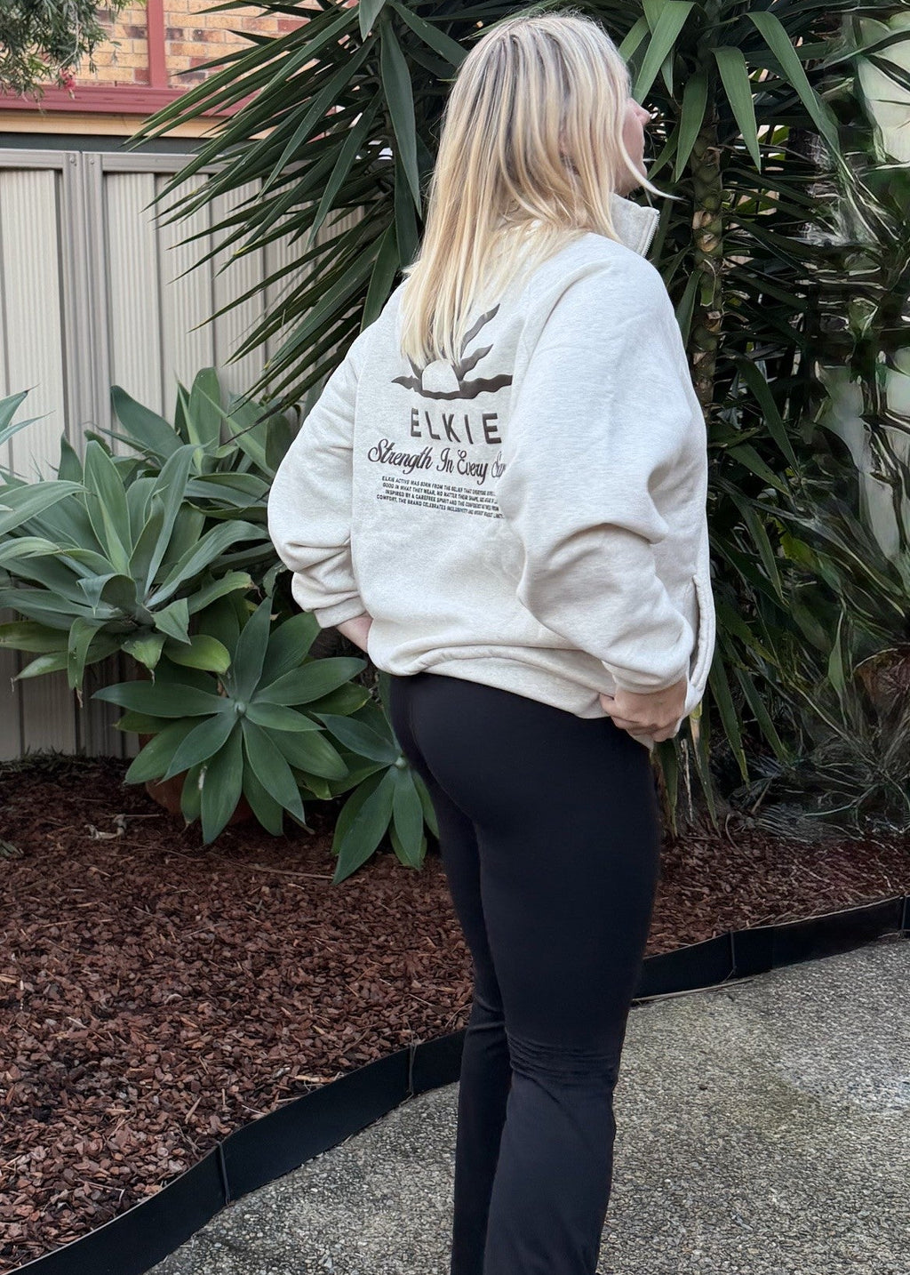 Strength 1/4 Zip Crew Jumper - Chocolate
