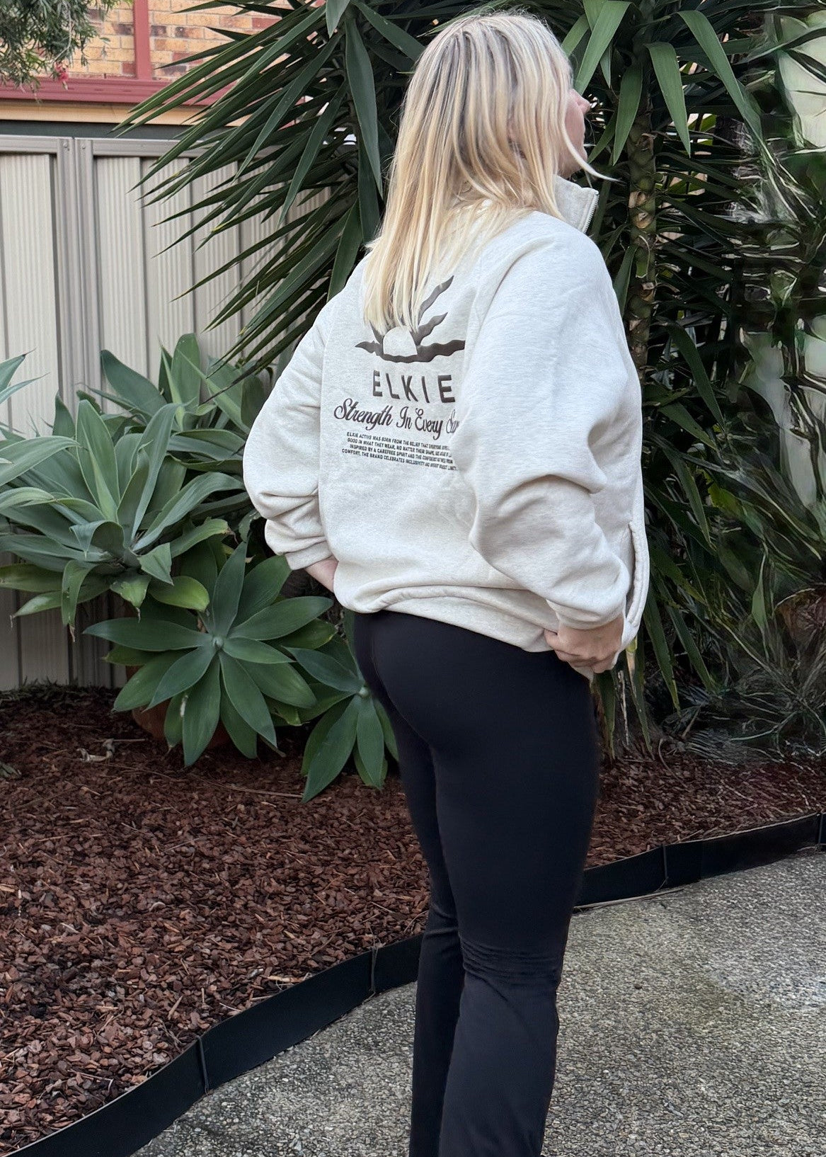 Strength 1/4 Zip Crew Jumper - Chocolate