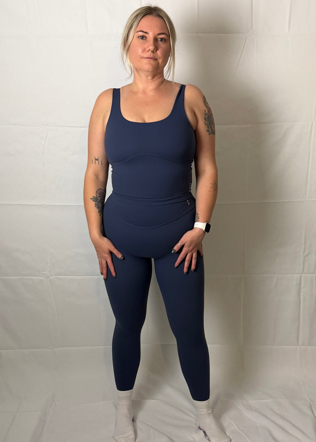 Sol Leggings - Steel Blue